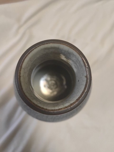 古玩陶瓷哥釉葫蘆瓶真品鑒賞圖