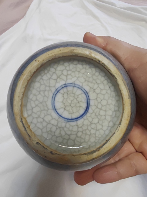 古玩陶瓷哥釉葫蘆瓶真品鑒賞圖