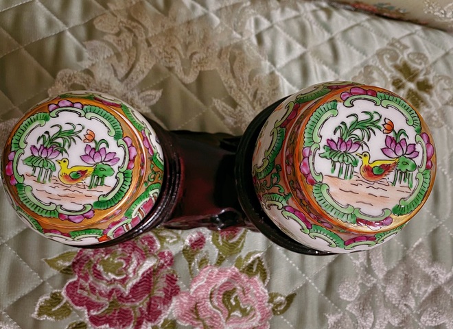 古玩陶瓷廣彩人物故事紋蓋罐真品鑒賞圖