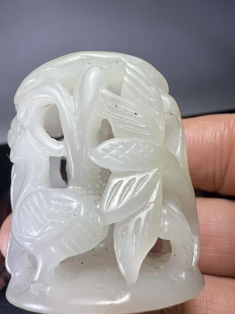 古玩玉器和田玉雕“爐頂”真品鑒賞圖
