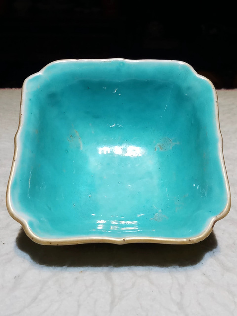 古玩陶瓷同治細路粉彩倭角貢碗真品鑒賞圖