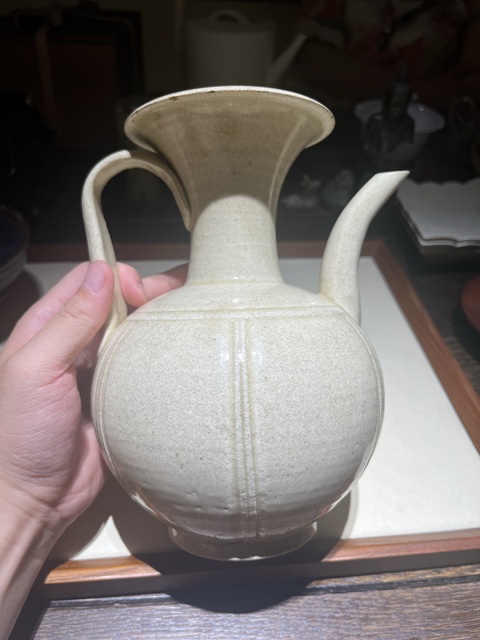 古玩陶瓷南宋青白釉瓜棱執壺真品鑒賞圖