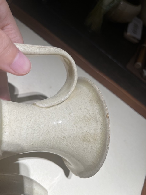古玩陶瓷南宋青白釉瓜棱執壺真品鑒賞圖
