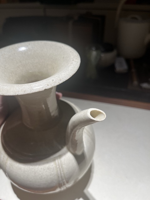 古玩陶瓷南宋青白釉瓜棱執壺真品鑒賞圖