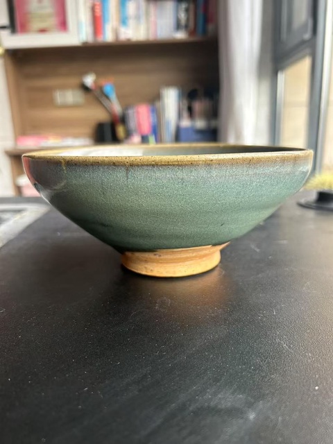 古玩陶瓷鈞窯天青釉大碗真品鑒賞圖