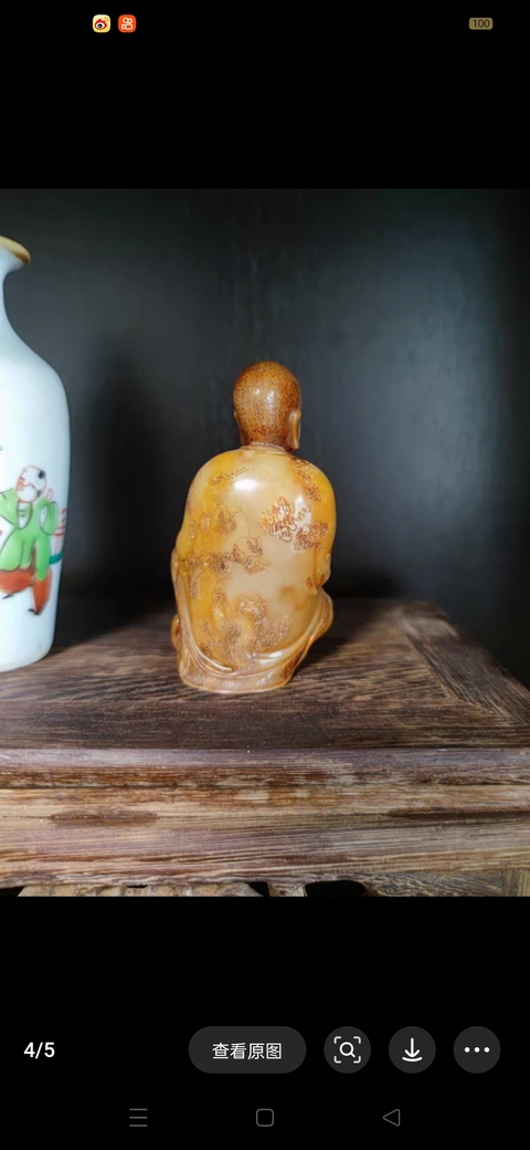 古玩雜項老撾田黃石擺件真品鑒賞圖