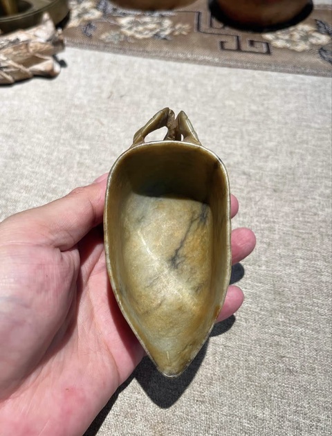 古玩玉器地方料把杯真品鑒賞圖