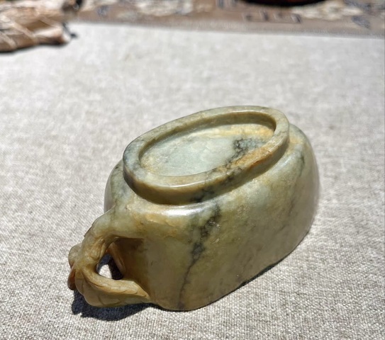 古玩玉器地方料把杯真品鑒賞圖