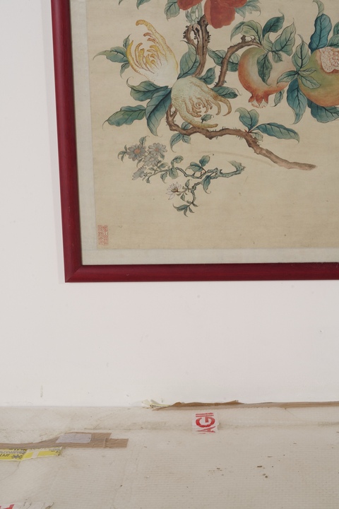 古玩字畫馬荃款花卉真品鑒賞圖