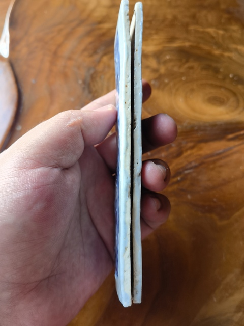 古玩陶瓷花卉紋青花瓷板畫真品鑒賞圖