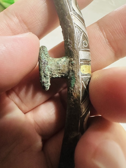 古玩銅器后錯青銅帶鉤真品鑒賞圖
