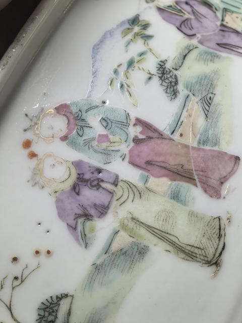 古玩陶瓷粉彩人物故事紋溫鍋真品鑒賞圖