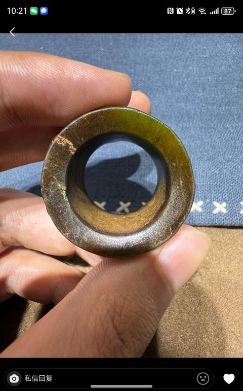 古玩玉器扳指真品鑒賞圖