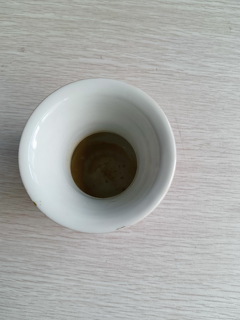 古玩陶瓷光緒細路粉彩渣斗真品鑒賞圖