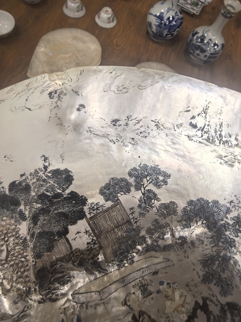 古玩雜項貝殼畫真品鑒賞圖