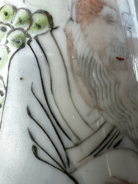 古玩陶瓷清晚期 汪永泰淺降彩帽筒真品鑒賞圖