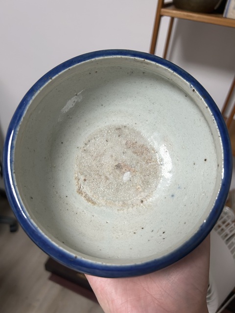 古玩陶瓷霽藍(lán)釉洗式香爐真品鑒賞圖