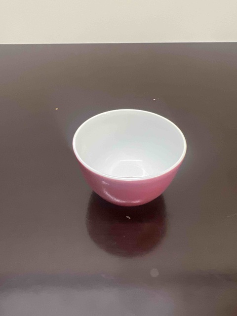 古玩陶瓷民國胭脂紅臥足杯真品鑒賞圖