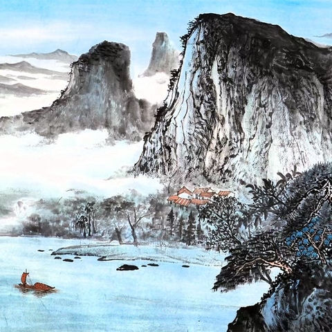 古玩字畫程振國山水拍賣,當前價格290000元