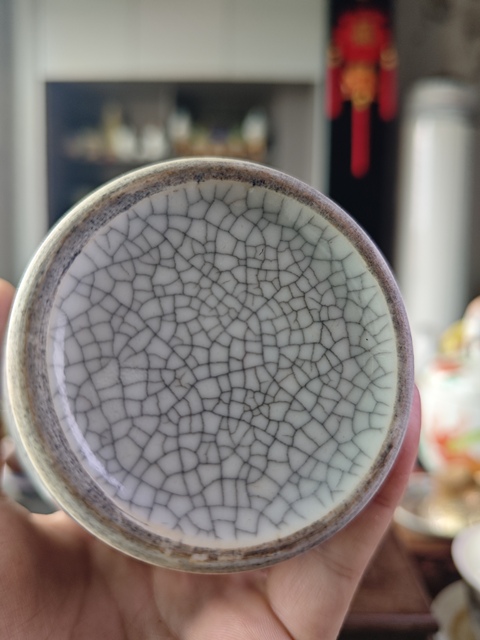 古玩陶瓷哥釉瓶真品鑒賞圖