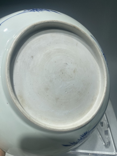 古玩陶瓷清中·青花花鳥紋盤 真品鑒賞圖