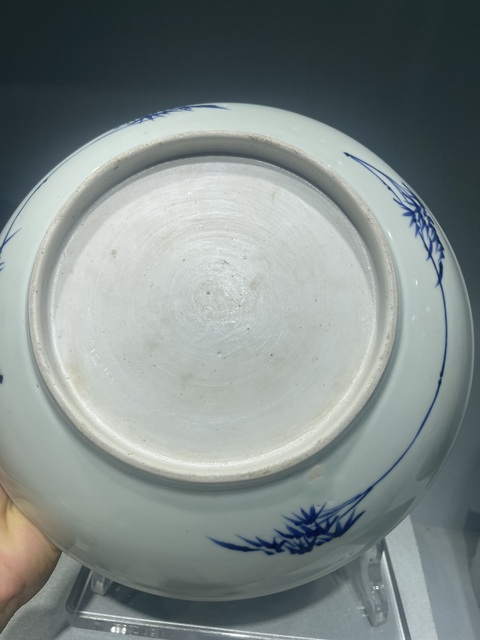 古玩陶瓷清中·青花花鳥紋盤 真品鑒賞圖
