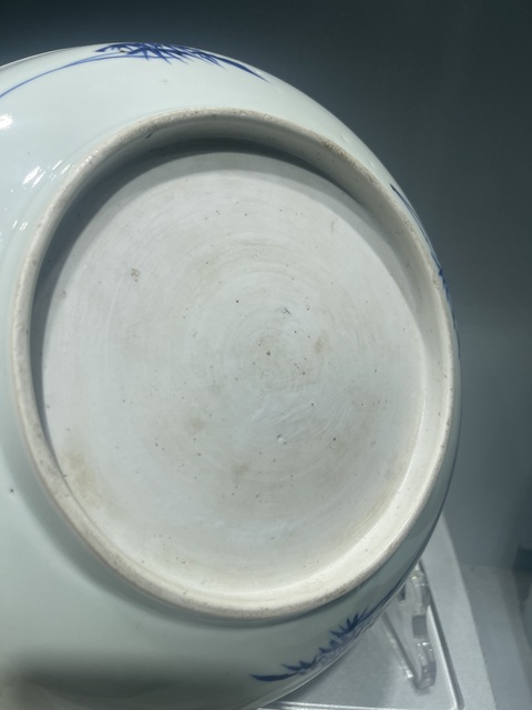 古玩陶瓷清中·青花花鳥紋盤 真品鑒賞圖