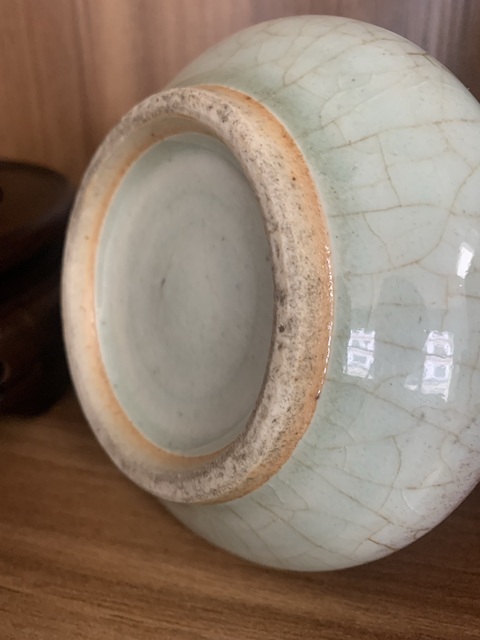 古玩陶瓷豇豆紅釉荸薺瓶真品鑒賞圖