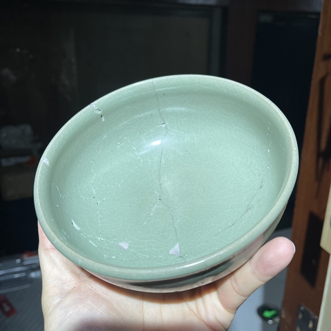 古玩陶瓷宋代河南青瓷缽真品鑒賞圖