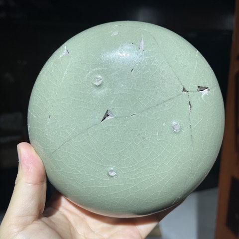 古玩陶瓷宋代河南青瓷缽真品鑒賞圖