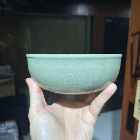 古玩陶瓷宋代河南青瓷缽真品鑒賞圖