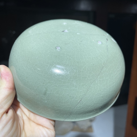古玩陶瓷宋代河南青瓷缽真品鑒賞圖