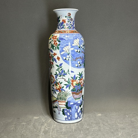 古玩陶瓷青花五彩瓶真品鑒賞圖
