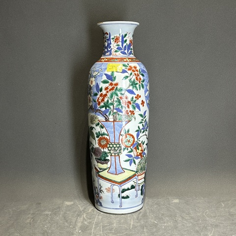 古玩陶瓷青花五彩瓶真品鑒賞圖