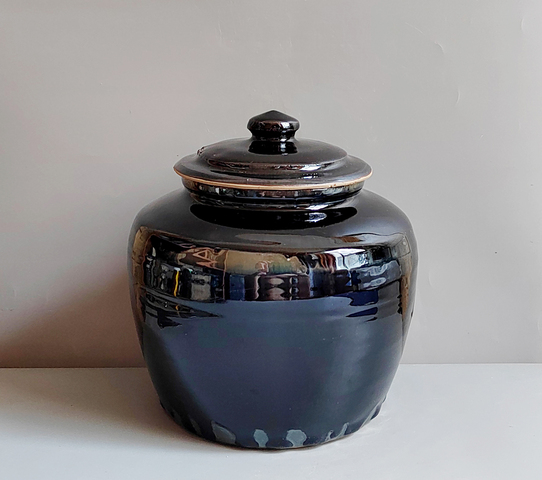 古玩陶瓷黑釉蓋罐真品鑒賞圖