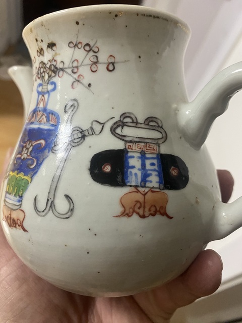 古玩陶瓷民國粉彩壺真品鑒賞圖
