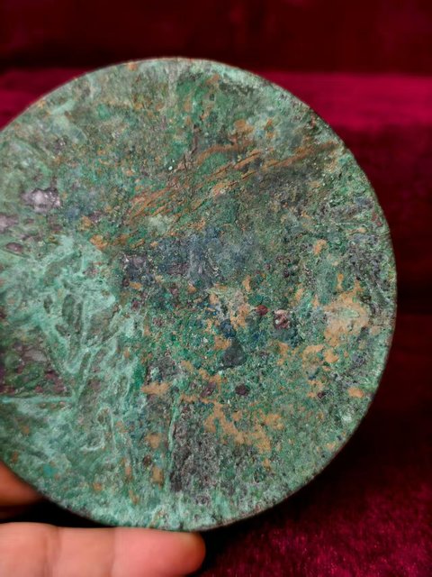 古玩銅器一眼開門的漢代單圈銘文鏡真品鑒賞圖