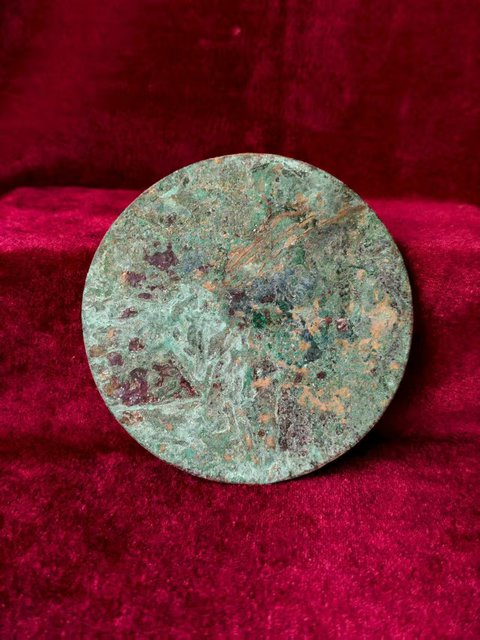 古玩銅器一眼開門的漢代單圈銘文鏡真品鑒賞圖