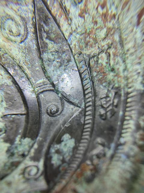古玩銅器一眼開門的漢代單圈銘文鏡真品鑒賞圖