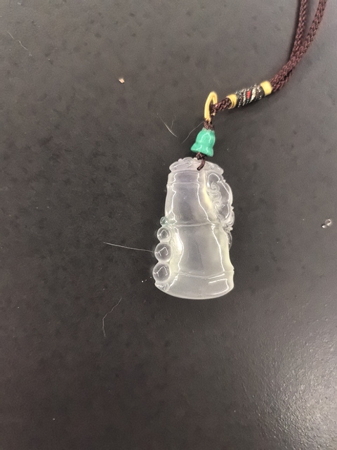 古玩玉器天然翡翠吊墜真品鑒賞圖