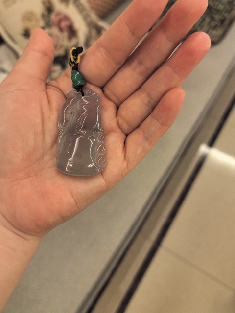 古玩玉器天然翡翠吊墜真品鑒賞圖