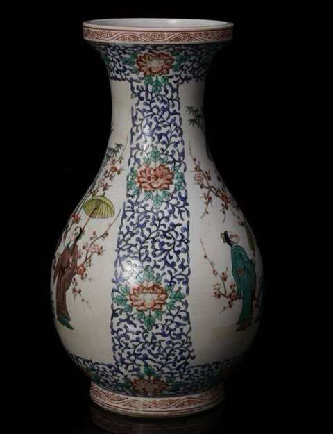 古玩陶瓷粉彩瓶真品鑒賞圖