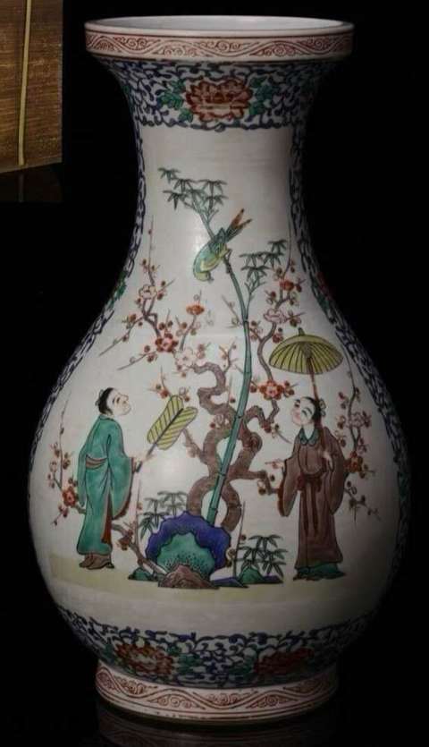 古玩陶瓷粉彩瓶真品鑒賞圖