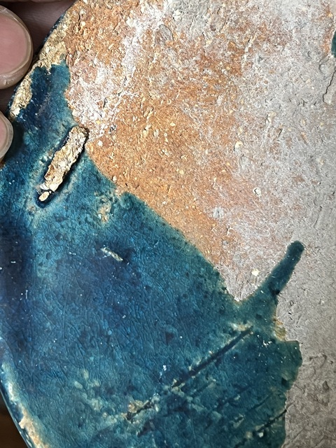 古玩陶瓷孔雀藍釉琉璃瓦拍賣,當前價格5000元