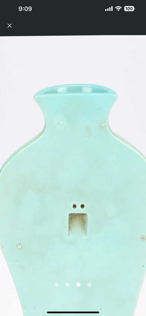 古玩陶瓷花卉紋粉彩壁瓶真品鑒賞圖