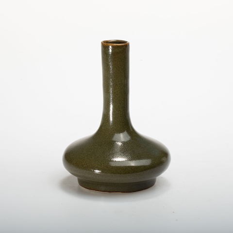 古玩陶瓷茶葉末釉荸薺瓶真品鑒賞圖