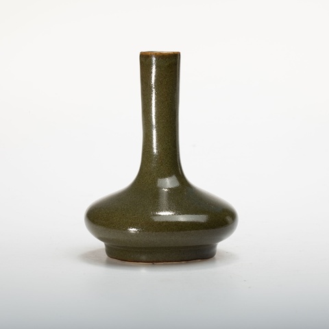 古玩陶瓷茶葉末釉荸薺瓶真品鑒賞圖