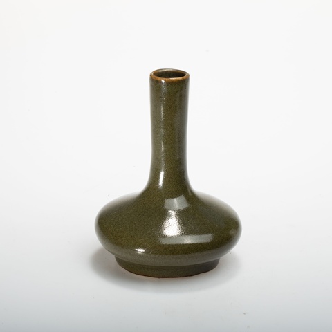 古玩陶瓷茶葉末釉荸薺瓶真品鑒賞圖
