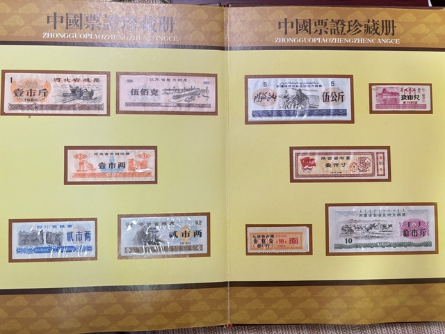 古玩錢幣中國票證珍藏冊真品鑒賞圖