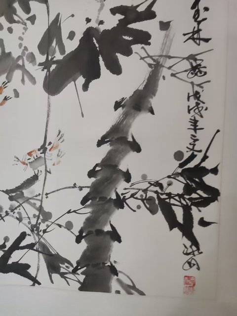 古玩字畫手工精裱河南名家燕姝旨 風竹麻雀拍賣,當前價格698元